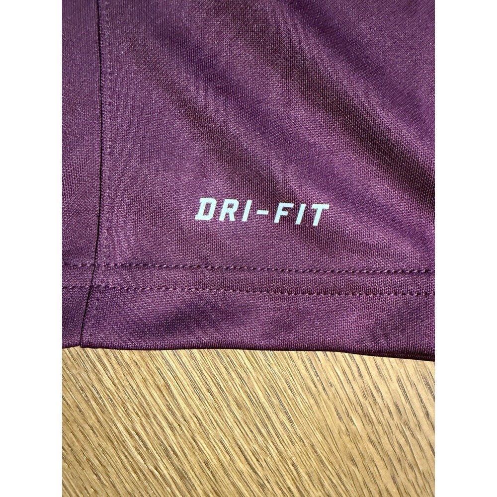 Nike Team Dri-FIT 1/4 Zip Short Sleeve Pullover Maroon White Men's Small Golf - Picture 5 of 10